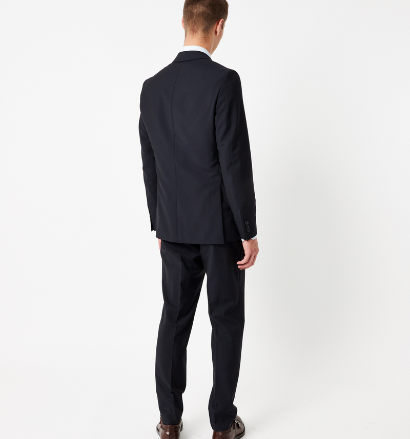 The Rivington Semi Soft Suit in  Black Wool & Mohair