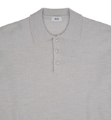 Hoi Polloi Knitted Polo In Light Grey