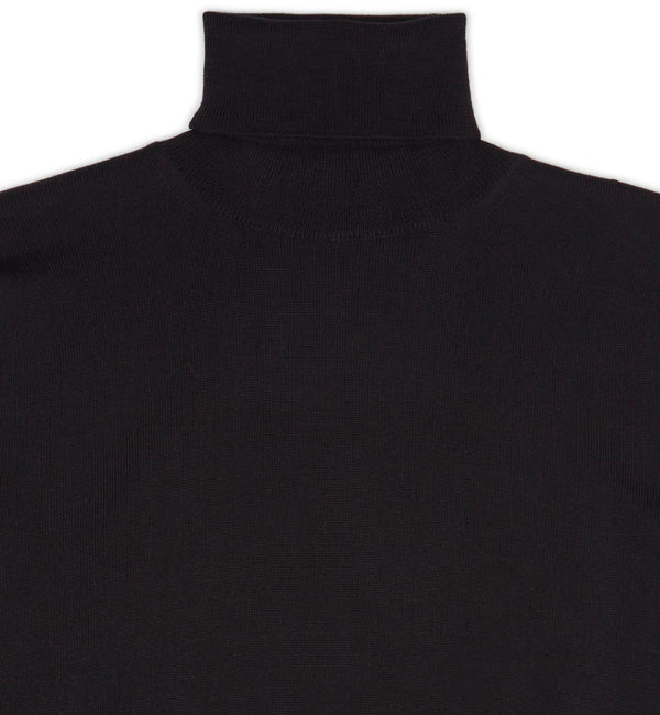 Hoi Polloi Merino Wool Roll Neck in Black