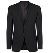 The Rivington Semi Soft Suit in  Black Wool & Mohair