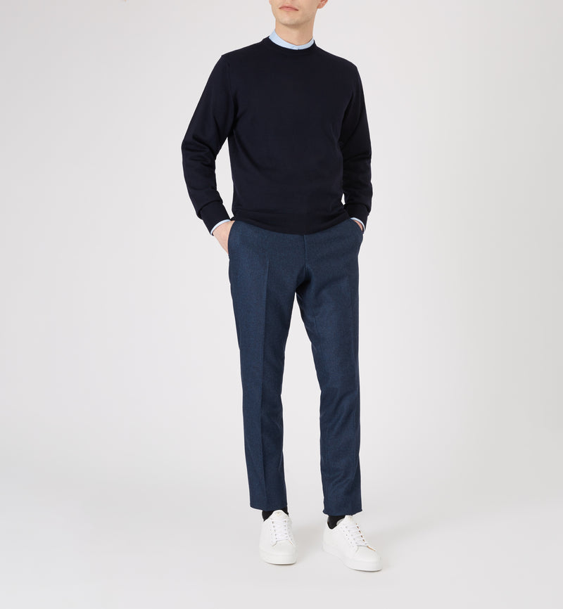 Hoi Polloi Merino Crew Neck in Navy