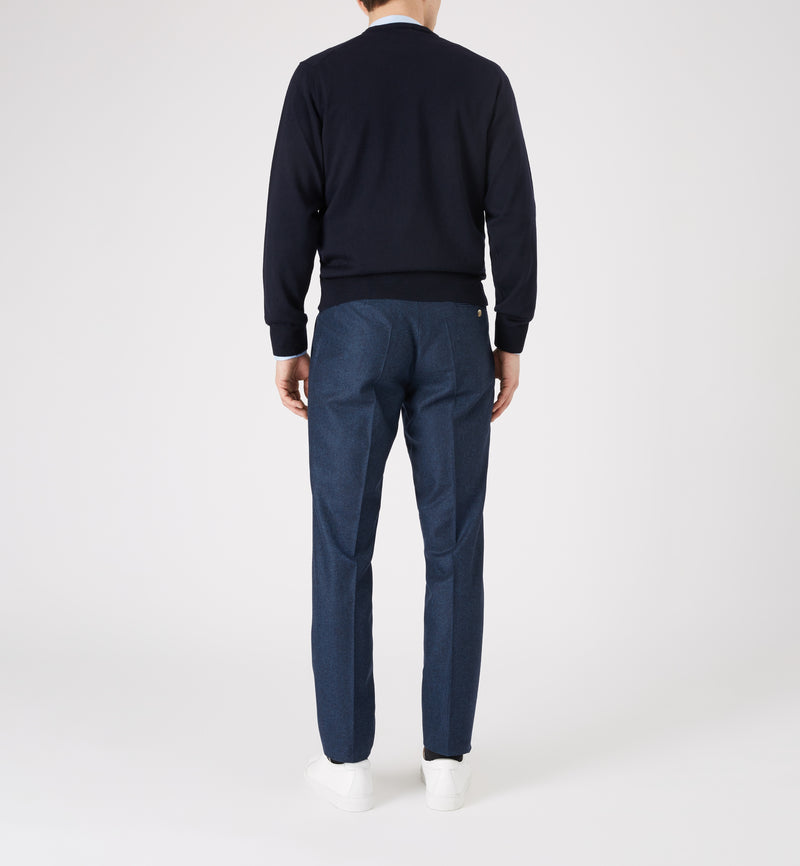 Hoi Polloi Merino Crew Neck in Navy